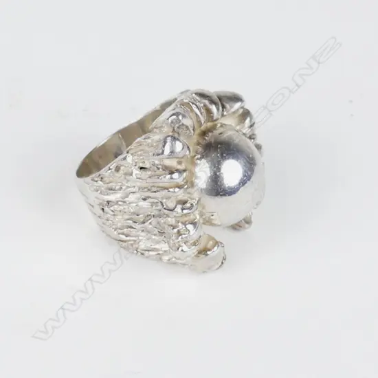 A vintage silver designer ring