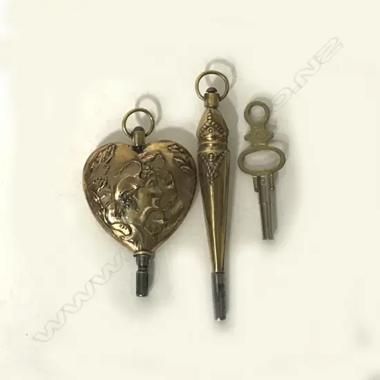 Two attractive Art Nouveau pocket watch keys