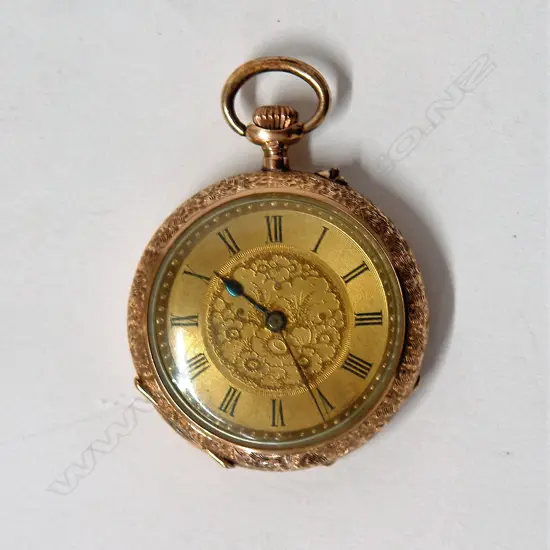 An early 20thC lady's 14ct. yellow gold open face pocket watch