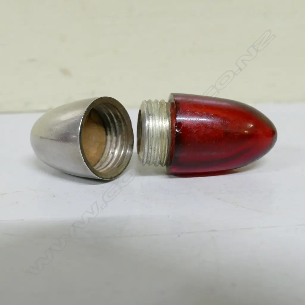 A small late Victorian silver ruby glass tear drop scent bottle Image 1++