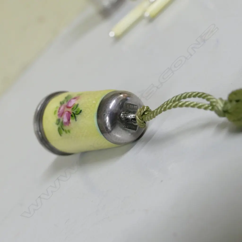 A small silver and enamel travelling set Image 1++