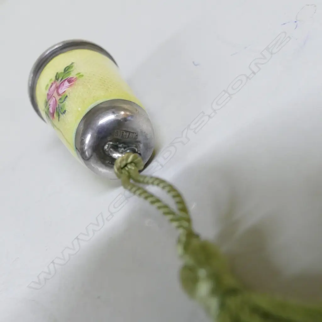 A small silver and enamel travelling set Image 1++