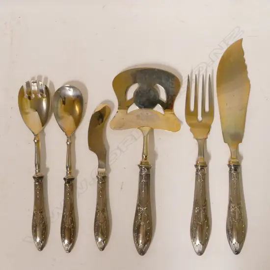 Six Russian table utensils