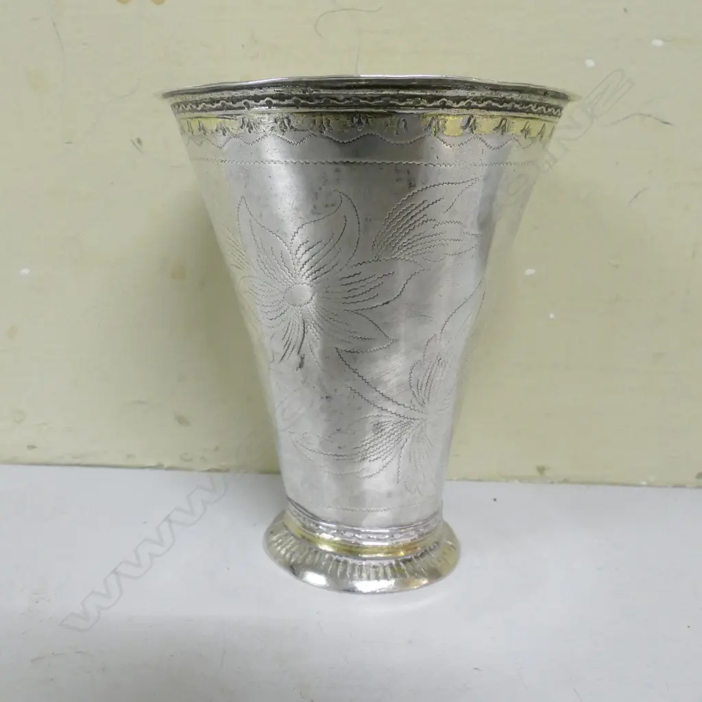 A c.1780 Swedish silver beaker by Nils Grubb Image 1++