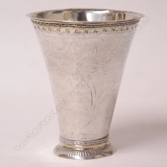 A c.1780 Swedish silver beaker by Nils Grubb