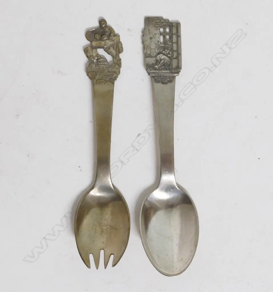 Two Danish silver 'Nursery Rhymes' spoons Image 1++