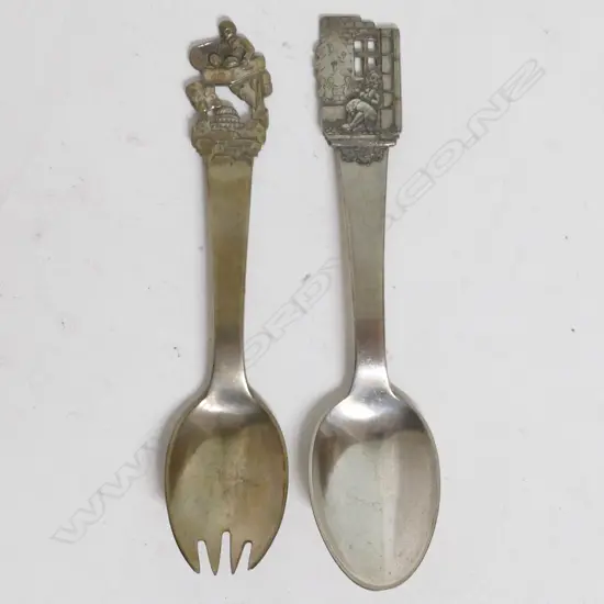 Two Danish silver 'Nursery Rhymes' spoons
