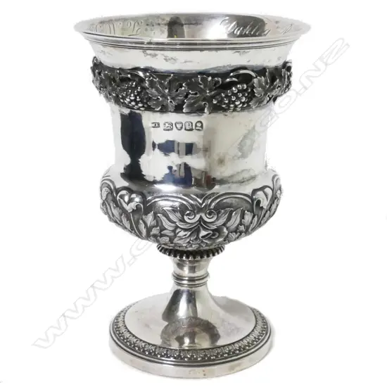 A good quality William IV silver goblet of campana shape