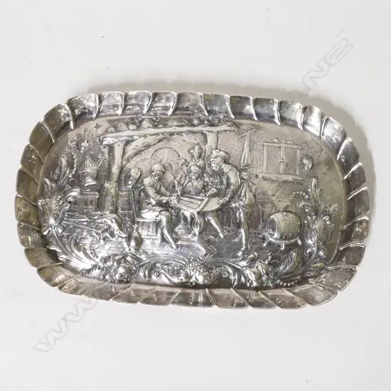 A small George III silver tray