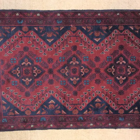 A small hand knotted Afghan Andkhoi rug