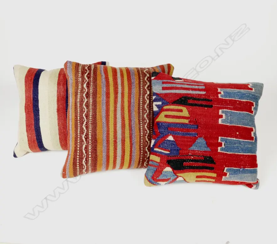 #134(a) THREE KILIM CUSHIONS  Image 1++