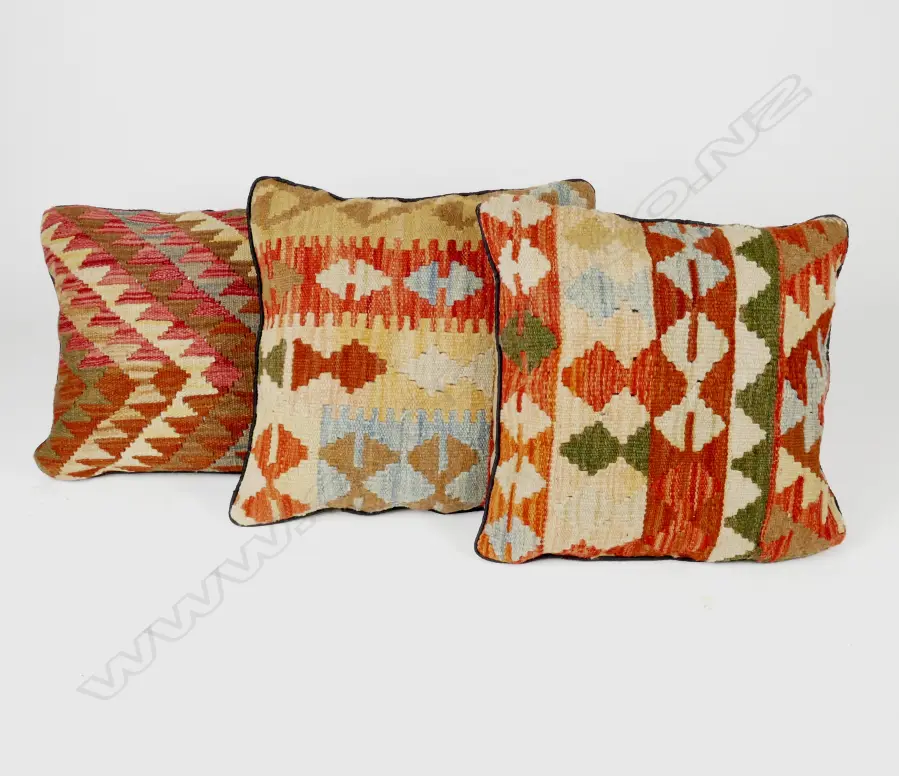 #134(b) THREE KILIM CUSHIONS  Image 1++