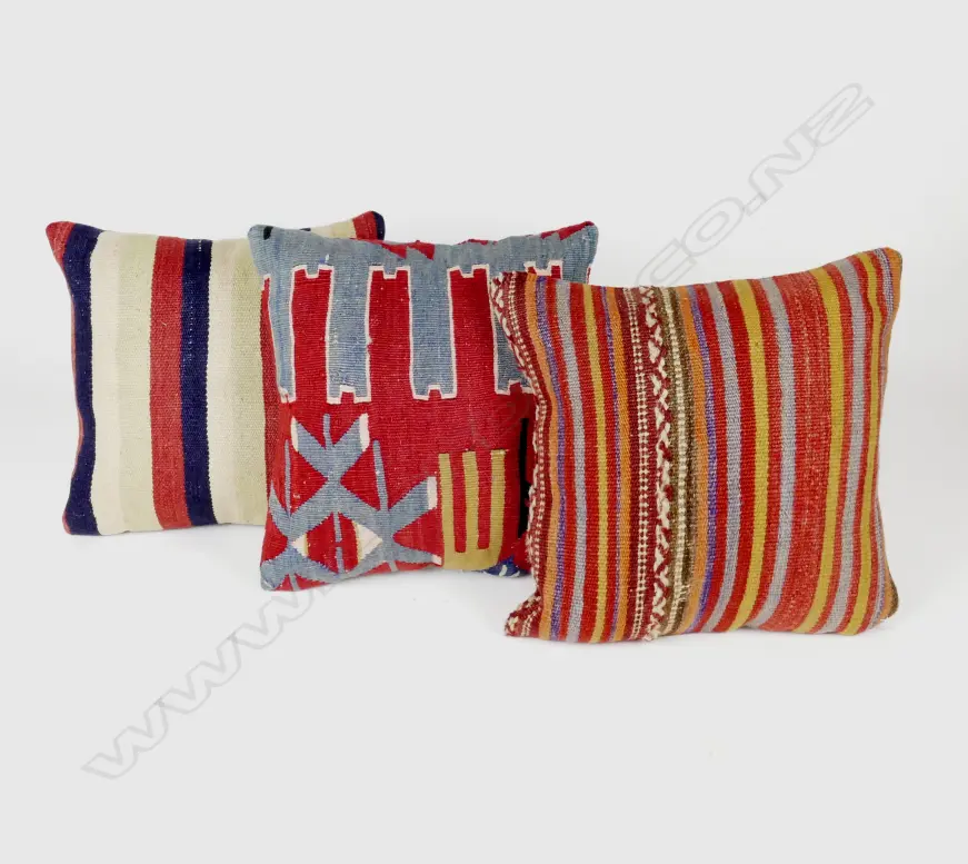 #134(c) THREE KILIM CUSHIONS  Image 1++