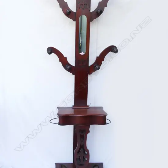 A Victorian mahogany hall stand