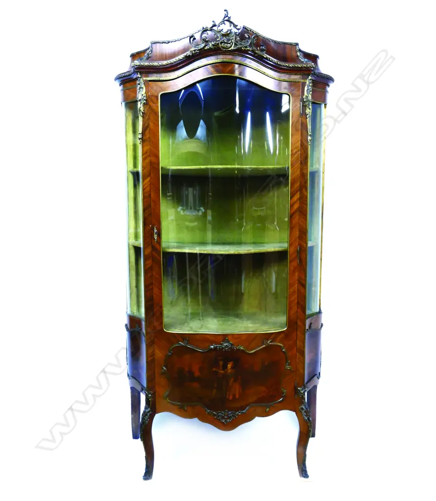 A Louis XVI style kingwood bowfront vitrine Image 1++