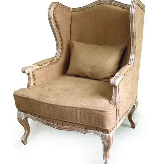 A quality contemporary French style wingback armchair