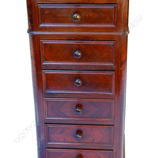 A French rosewood bedside cabinet