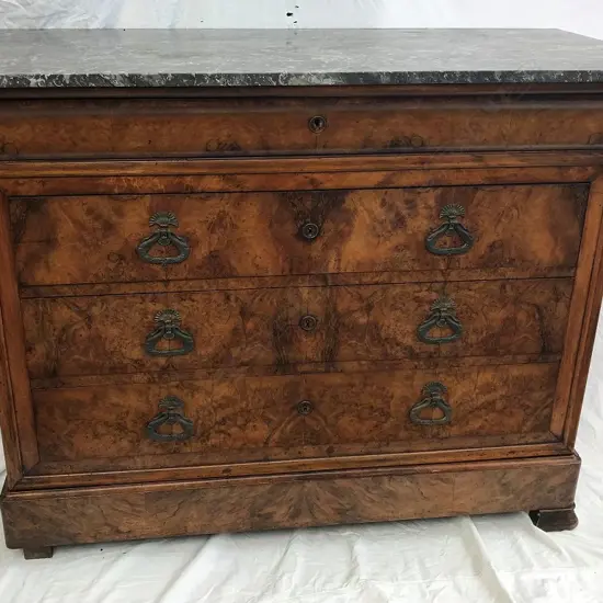 A good quality 19thC French walnut commode