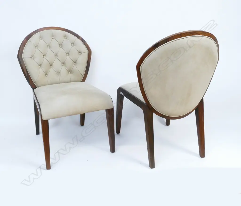 A quality modern solid rosewood banquet dining table and eight chairs Image 1++