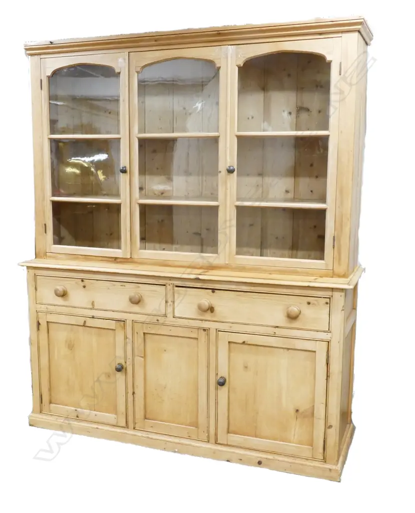 A Victorian pine kitchen dresser Image 1++