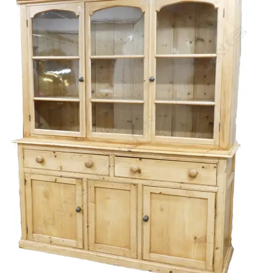 A Victorian pine kitchen dresser