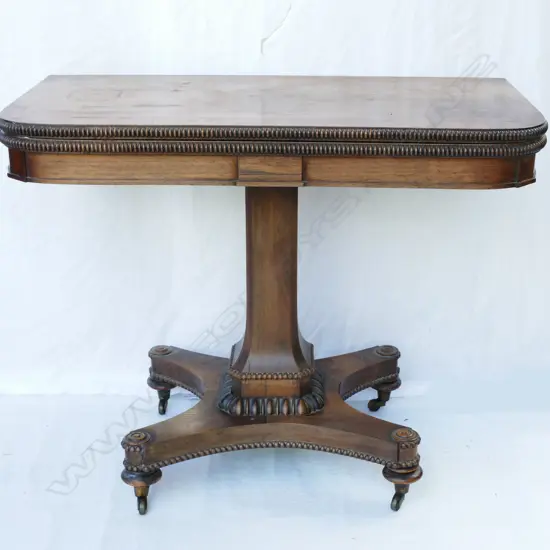 A Regency rosewood card table
