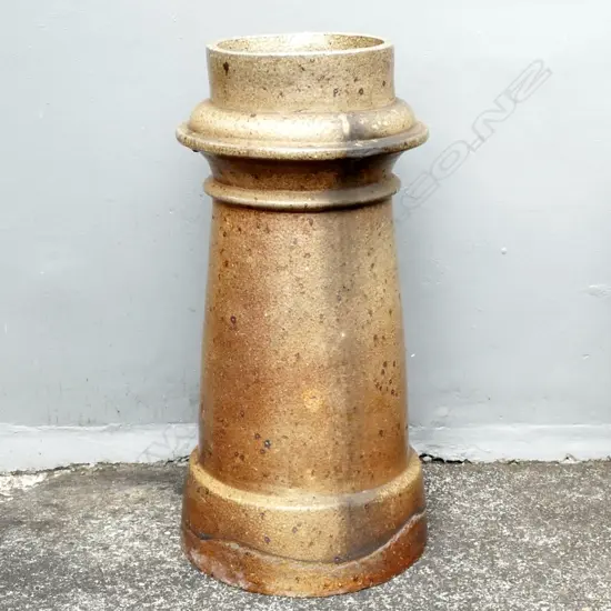 A vintage salt glaze chimney pot