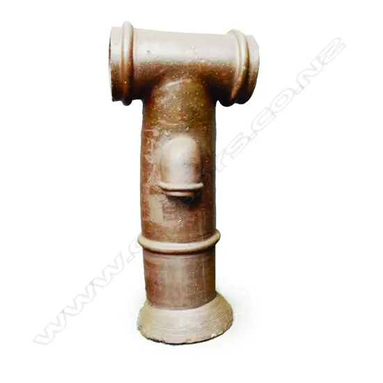 A New Zealand colonial late 19thC salt glaze chimney pot