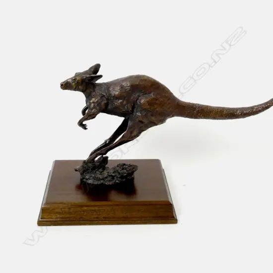 Rick Lewis (A.R.A.) ‘Big Red’ bronze of a leaping red kangaroo