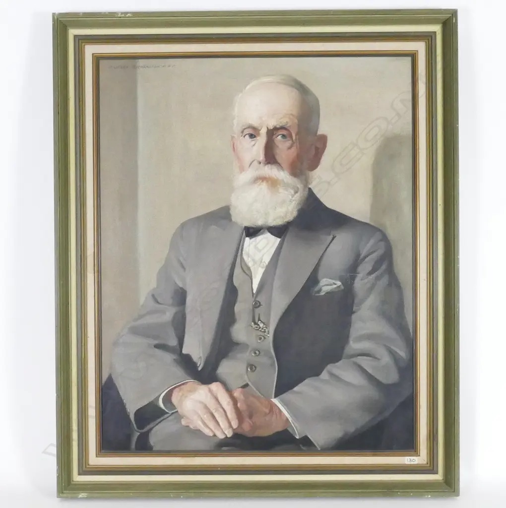 Harry Linley Richardson (UK/NZ 1878-1947), 'An Old Identity, Wellington' (inscribed 'Mr J. Johnson' verso), oil on canvas, signed. Illustrated: Art in New Zealand, Sept. 1928 page 19. Provenance: The McGregor Wright Gallery Collection. 750 x 600mm. Image 1++