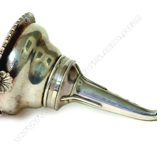 A George III silver wine funnel